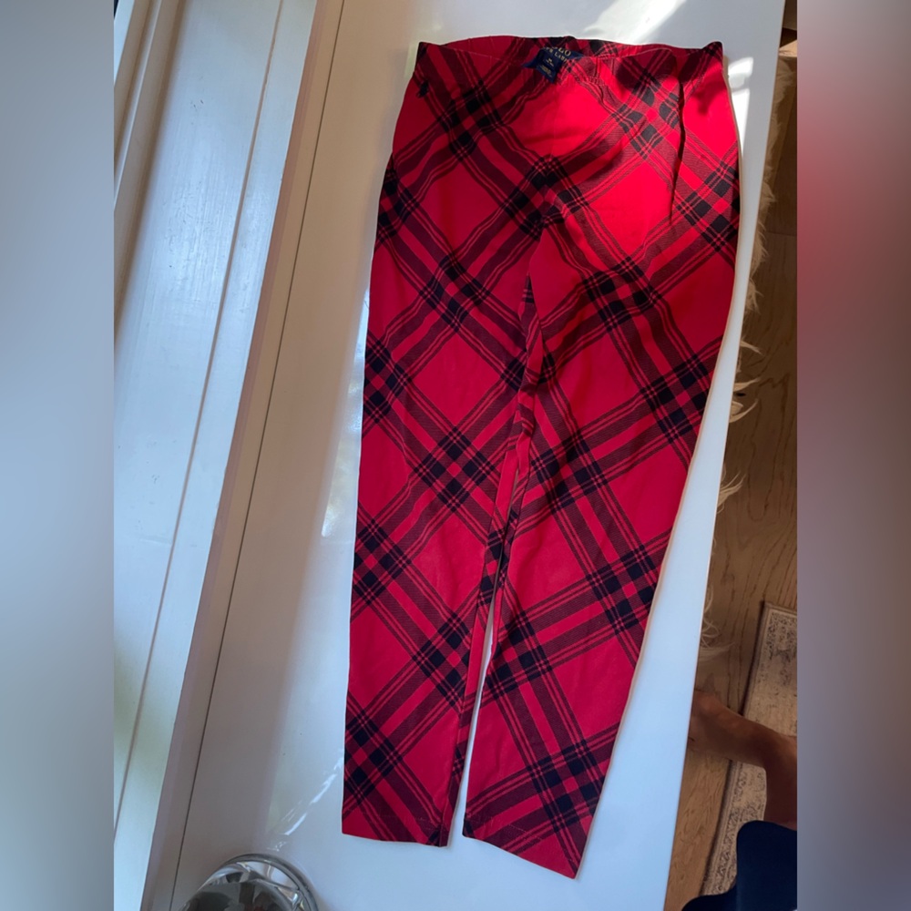 Polo by Ralph Lauren Red and Black Plaid Leggings